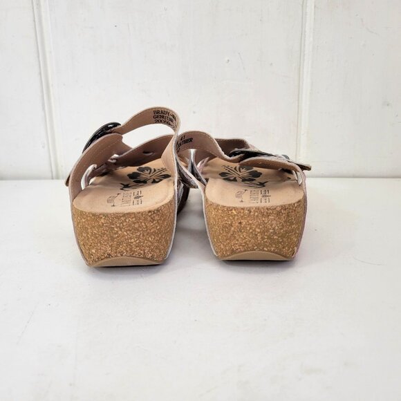 Spring Step L'Artiste Women's Floral Cork Sole Sandals With Adjustable Buckle Si - Picture 5 of 7